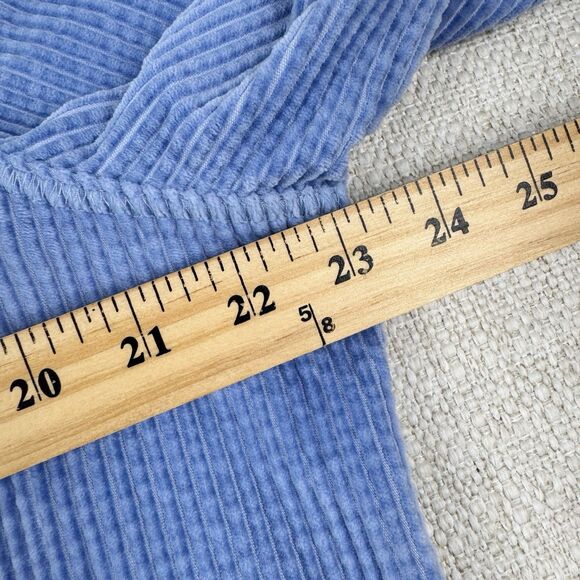 J. Jill Corduroy Tunic Top Lavender Button Front Long Sleeve Shirt Size Large - Picture 11 of 14